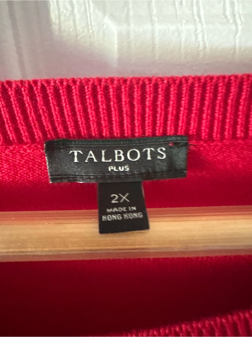 Talbots Supersoft Cotton Cashmere Penguin Crewneck Sweater Red Size 2X - Picture 4 of 8